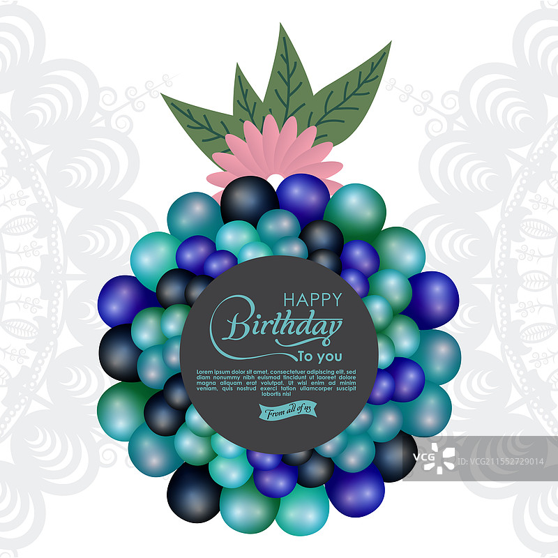 手写单线体书法的生日快乐图片素材