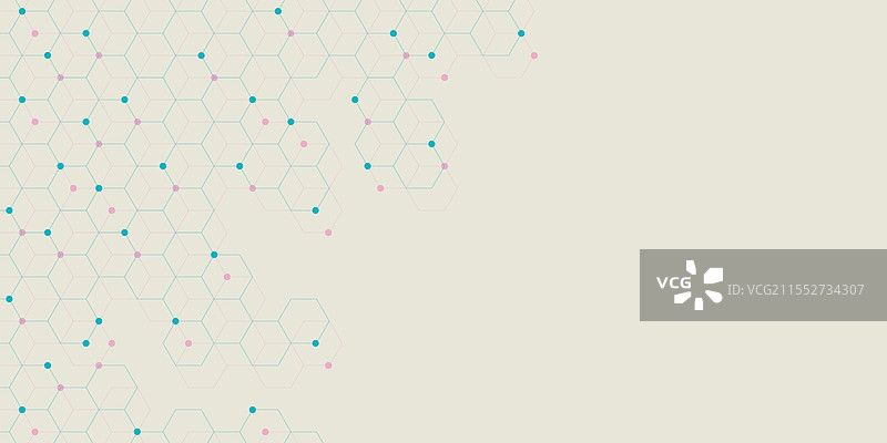 六边形背景与点阵，适合高科技主题图片素材