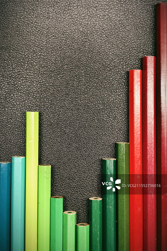 彩色铅笔股市愿望图片素材