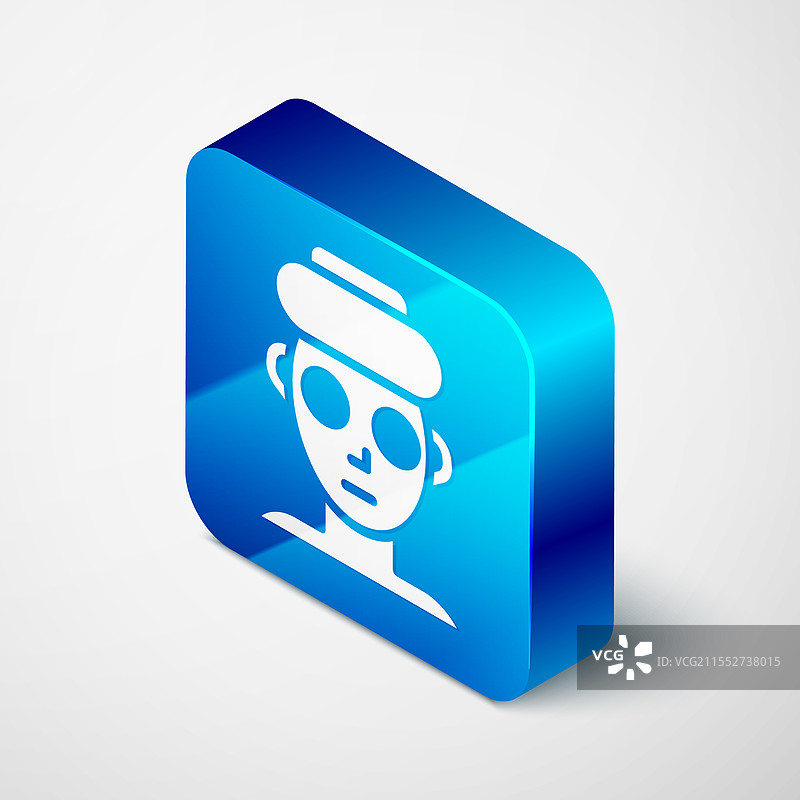 等距面部美容面膜图标，孤立于背景上图片素材