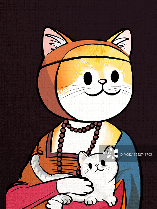 抱银猫的金猫图片素材