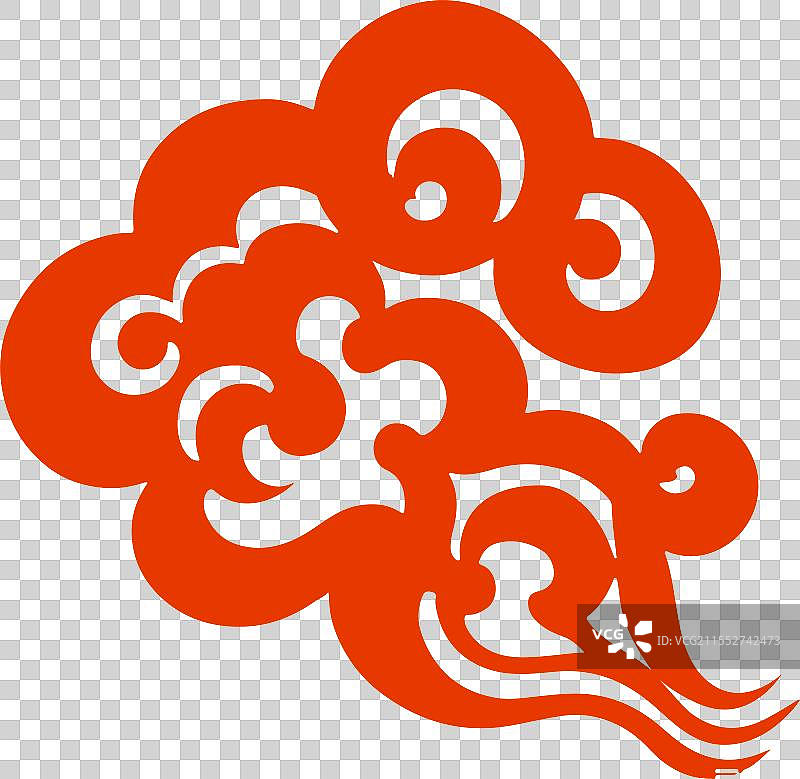 传统图案，祥云，剪纸，窗花图片素材