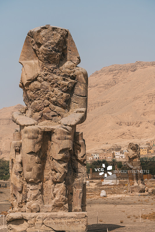古埃及卢克索孟农巨像图片素材