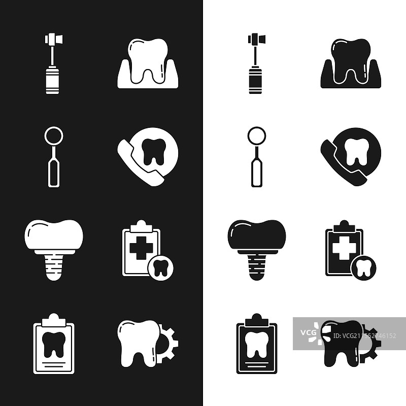 在线牙科护理牙科检查镜图片素材