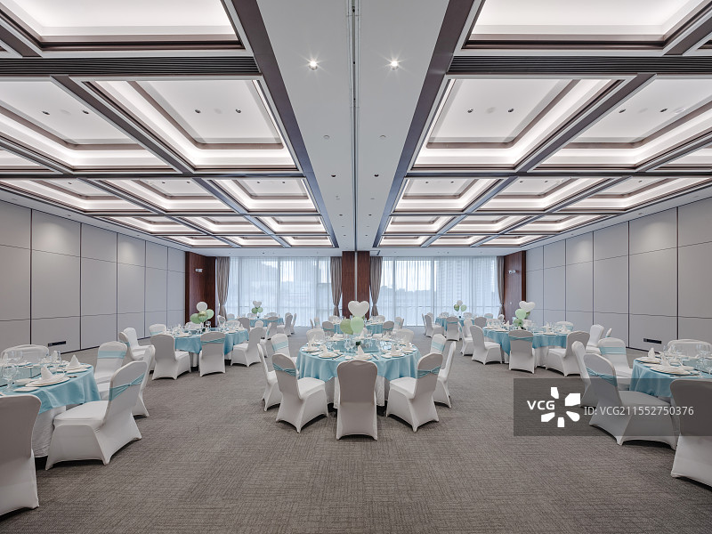 豪华酒店大型婚宴宴会厅图片素材