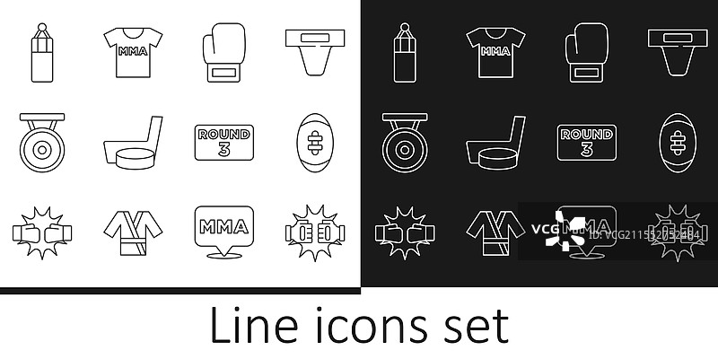 拳击手套中的线条冲击与美式足球图片素材