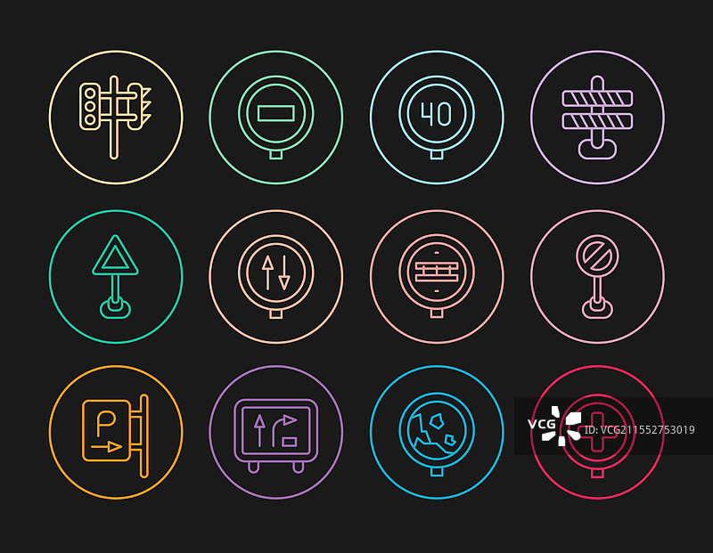 医院道路交通停车标志速度限制图片素材