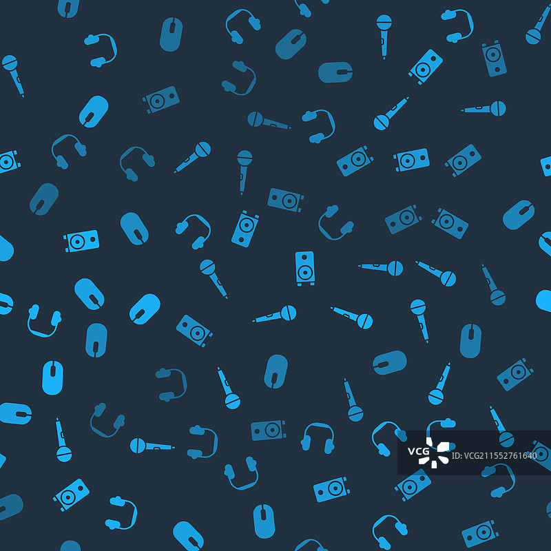 设置耳机麦克风立体声扬声器和图片素材