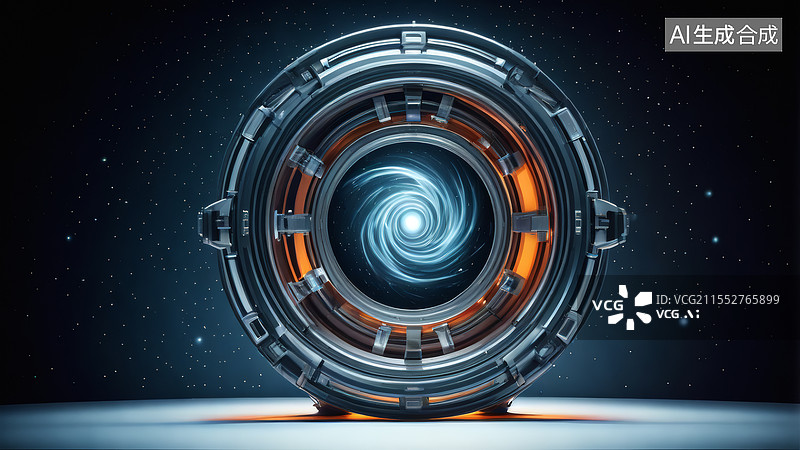【AI数字艺术】科技之眼时空穿梭图片素材