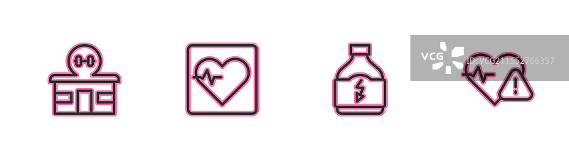 健身房建筑中的运动营养与心率设置图片素材