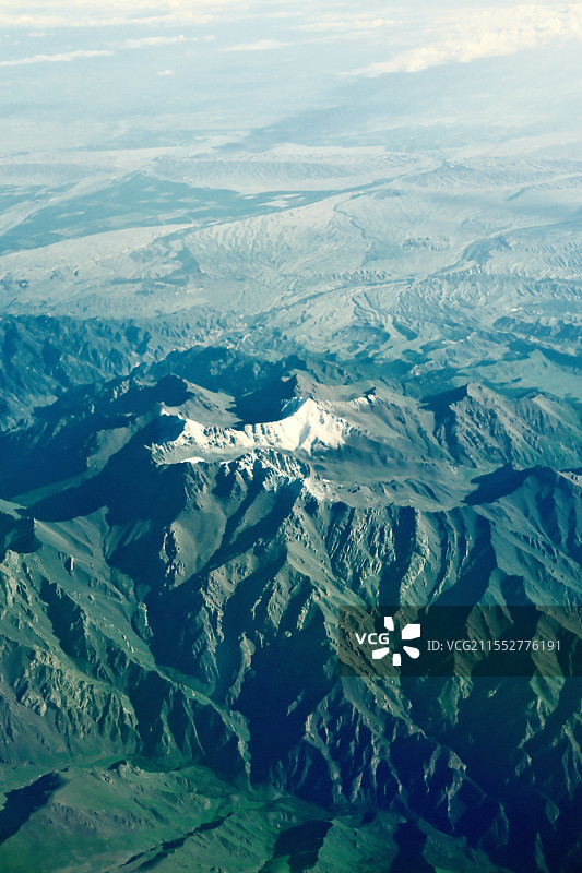 乌鲁木齐飞往喀什的上空图片素材