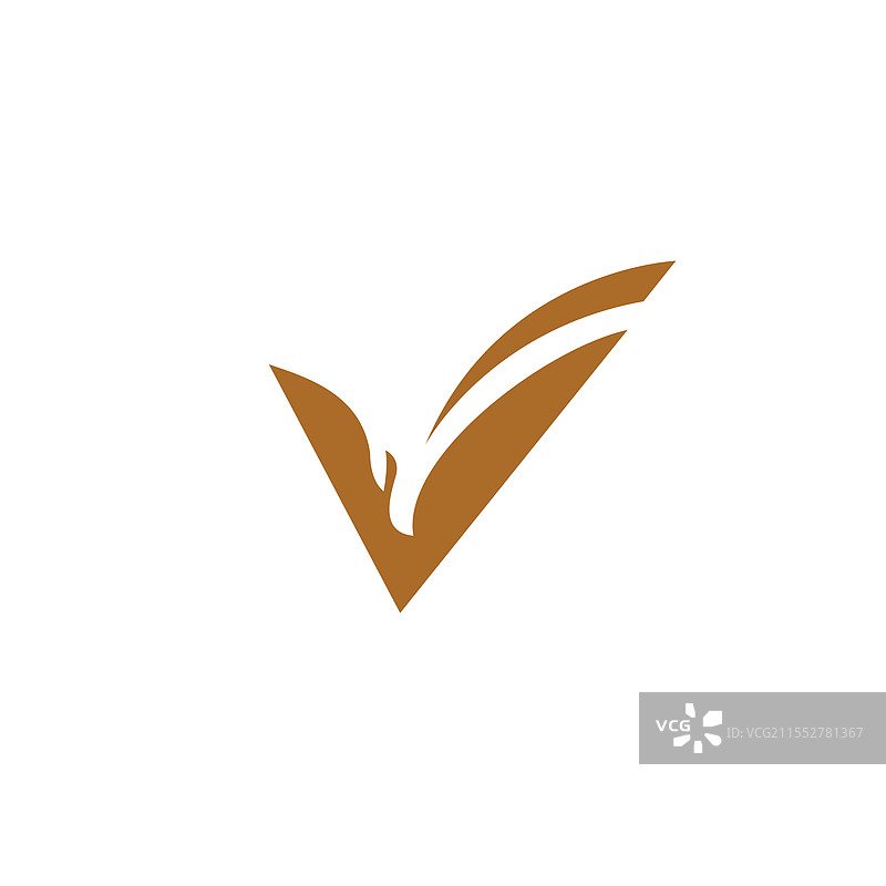 字母V鹰标志设计图片素材