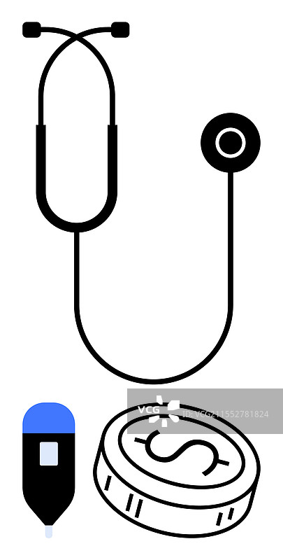 医疗设备与听诊器图片素材