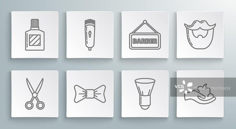 电动理发器、剪刀和发型师的工具图片素材