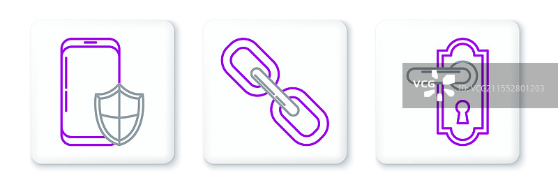 带有安全功能的智能手机门把手图片素材