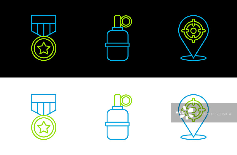 设定军事运动奖章目标图片素材