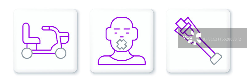 电动轮椅上的假肢腿组件图片素材