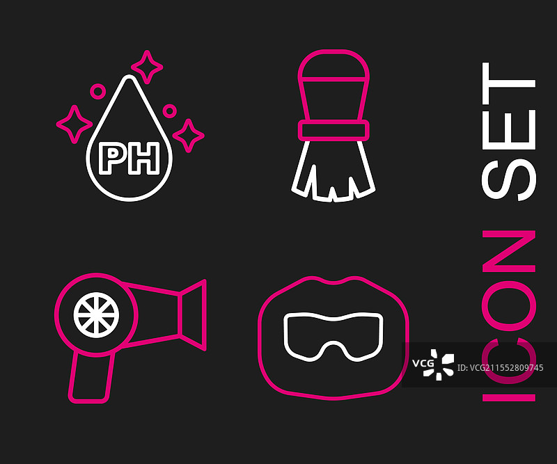 须发造型器，带有胡须和胡子的吹风机图片素材