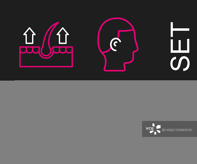 电动剃须刀刀片、发胶和发蜡套装图片素材