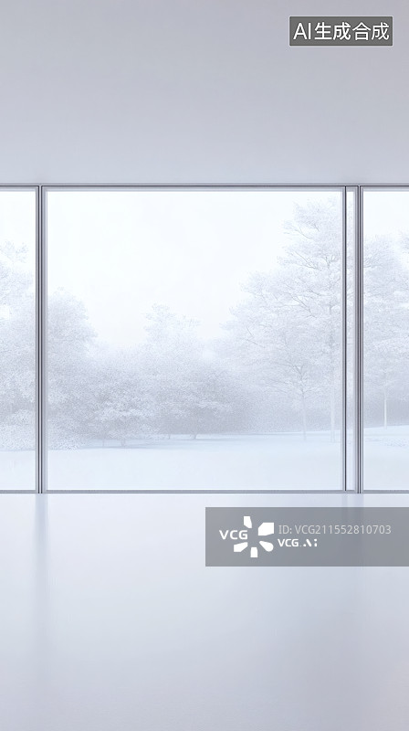 【AI数字艺术】雪景静谧空间图片素材