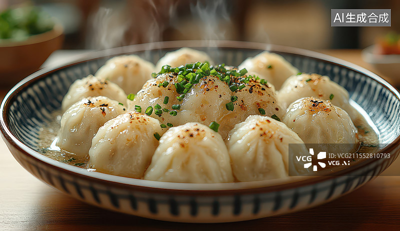【AI数字艺术】中式点心包子饺子干蒸图片素材