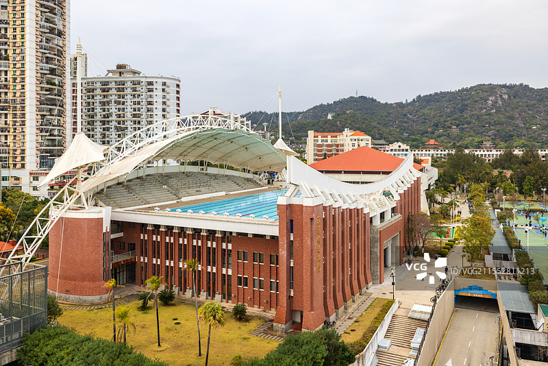 福建省厦门市厦门大学游泳池风光图片素材