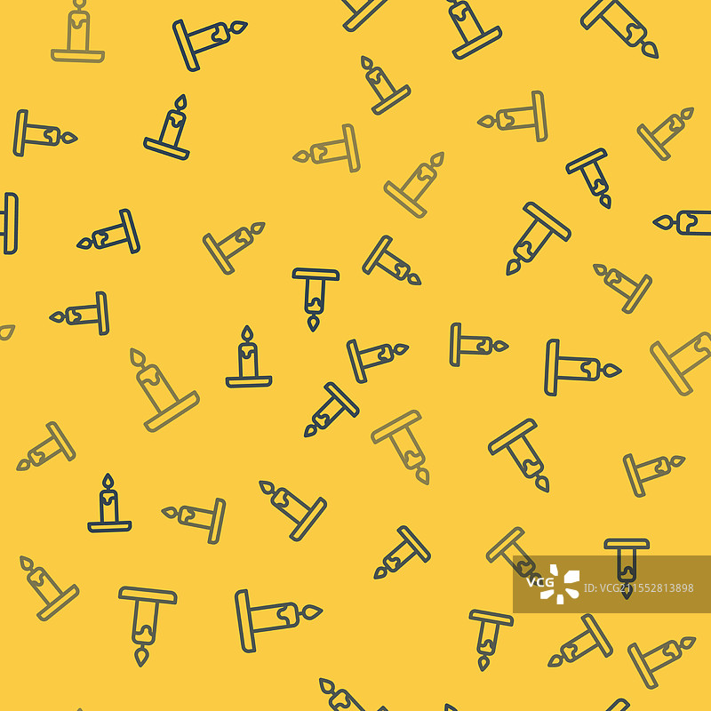 烛台图标中的蓝色燃烧蜡烛图片素材