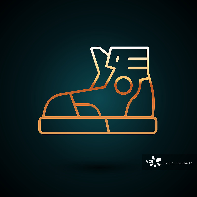 金色线条的健身训练运动鞋图片素材