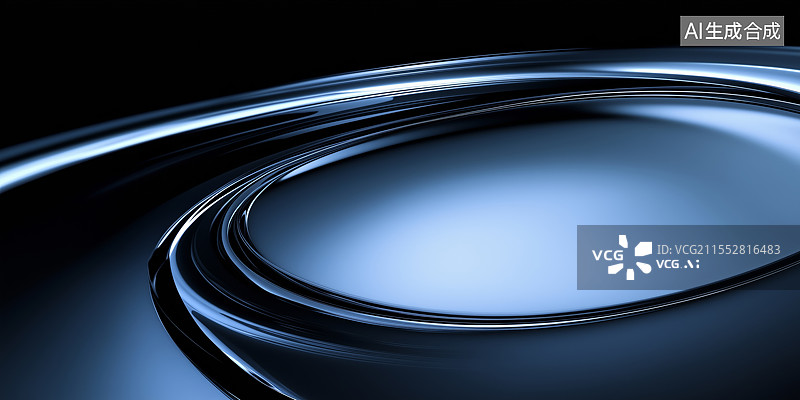 【AI数字艺术】未来科技感的抽象线条图片素材