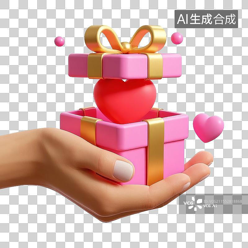 【AI数字艺术】3D渲染礼物元素图片素材