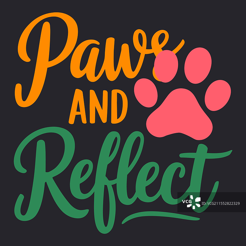 反思与爪子相关的有意义的狗爱好者设计图片素材