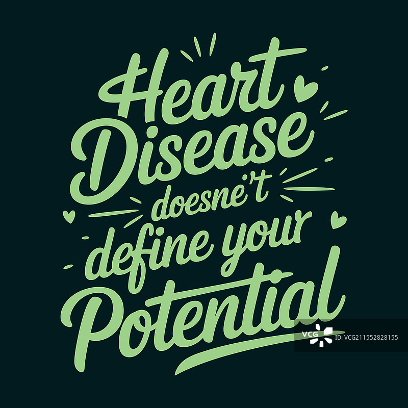 心脏病并不决定你的潜力图片素材