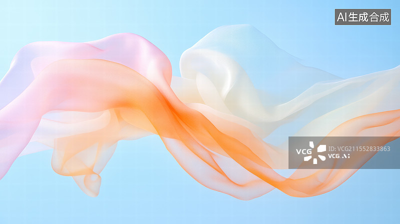 【AI数字艺术】轻盈飘逸的丝巾图片素材