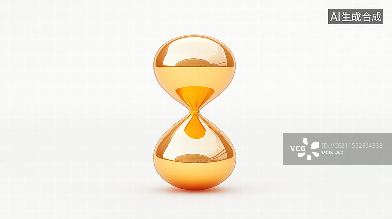 【AI数字艺术】金色沙漏图片素材