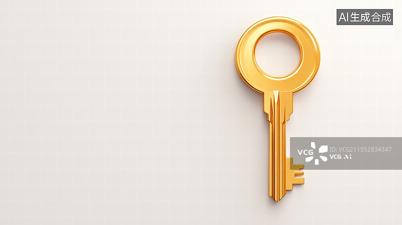 【AI数字艺术】金色钥匙图片素材