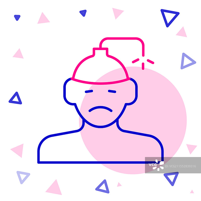 头痛、眩晕、偏头痛图标图片素材