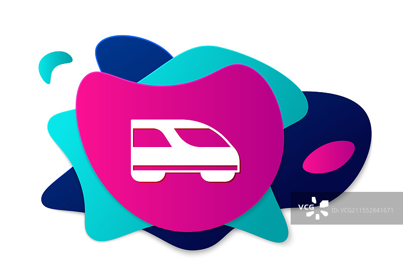 彩色高速列车图标，背景为白色图片素材