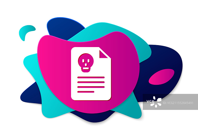 颜色辐射警告文档图标孤立在白色背景上图片素材