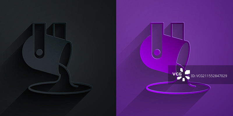 纸雕熔化金属倾倒图标图片素材