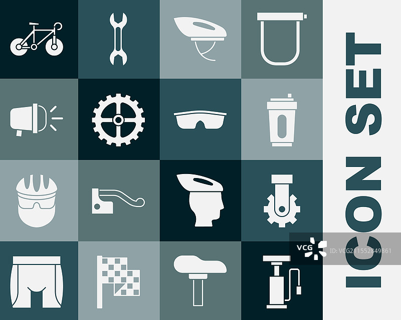 自行车气泵和后变速器图片素材