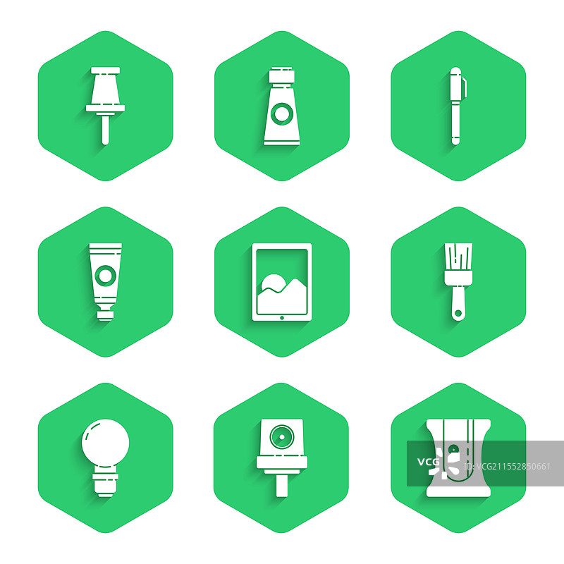 图形平板喷雾罐喷嘴盖铅笔图片素材