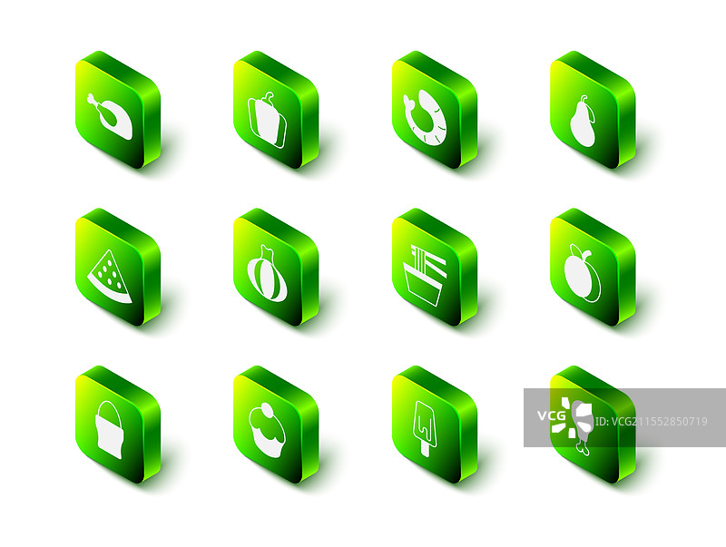 甜椒虾梨梅子水果鸡肉图片素材