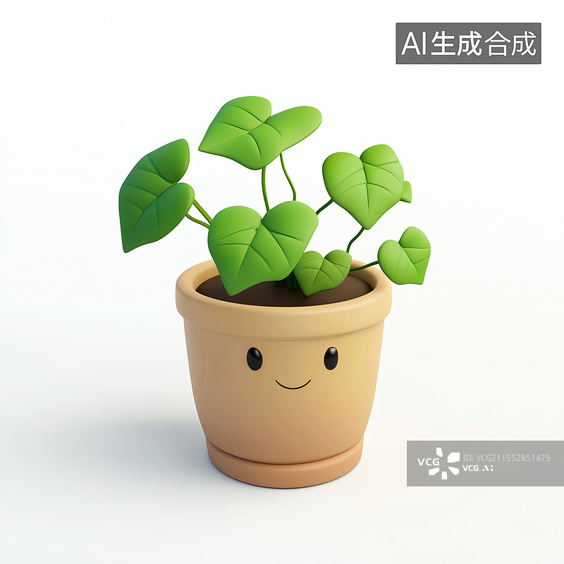 【AI数字艺术】3D卡通绿萝图片素材