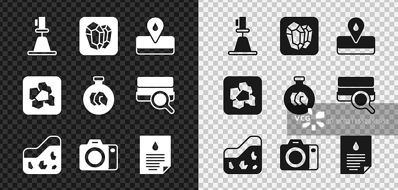 设定全站仪，测量宝石油田图片素材