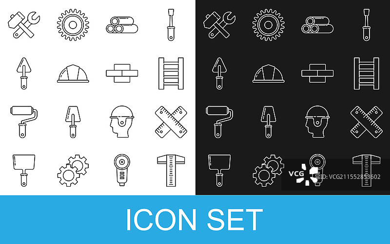 木制T型尺与交叉直尺图片素材