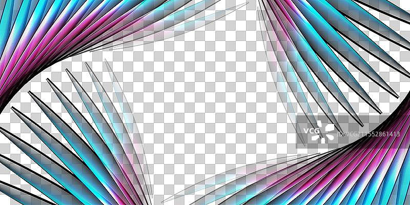 蓝紫色霓虹激光线抽象科技图片素材