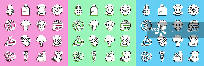 无皮素食饮食中的牛排肉线图片素材