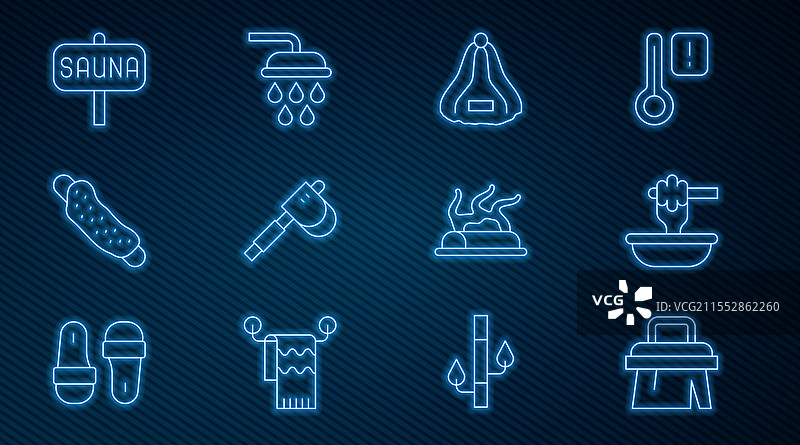 桑拿刷、蜂蜜搅拌棒和碗的套装图片素材