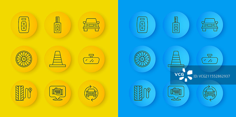 汽车用合金轮圈的线性轮胎压力计图片素材