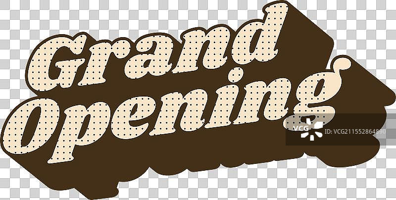 复古色彩的盛大开幕文字效果，带有数字3图片素材